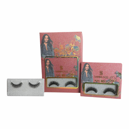 BOX: Cílios Postiços 8D Sabrina Sato – Caixa com 6 Pares Embalados Individualmente – SP3141