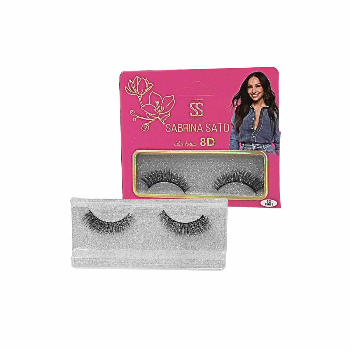 BOX: Cílios Postiços 8D Sabrina Sato – Caixa com 10 Pares Embalados Individualmente – SP3161A