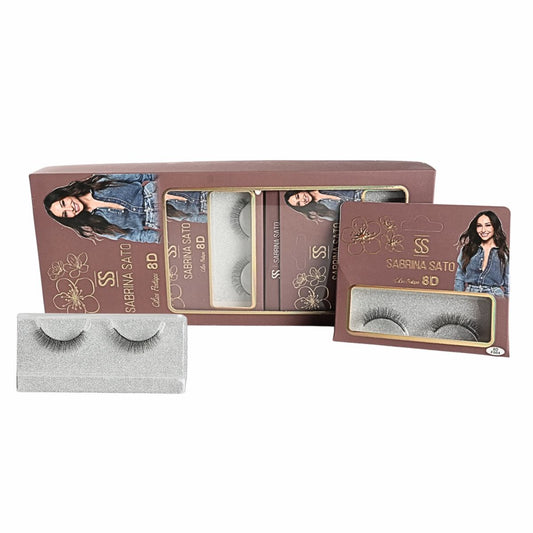 BOX: Cílios Postiços 8D Sabrina Sato – Caixa com 10 Pares Embalados Individualmente – SP3164A