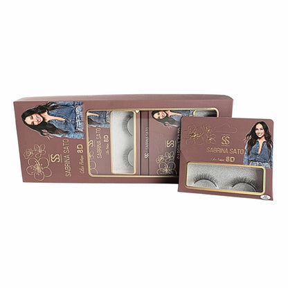 BOX: Cílios Postiços 8D Sabrina Sato – Caixa com 10 Pares Embalados Individualmente – SP3164A