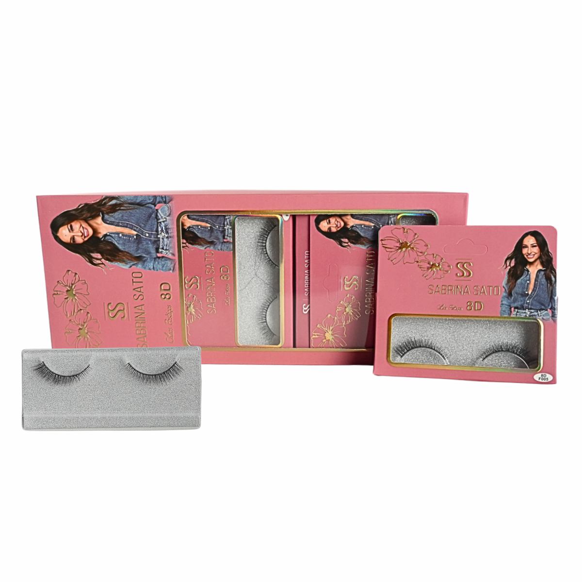 BOX: Cílios Postiços 8D Sabrina Sato – Caixa com 10 Pares Embalados Individualmente – SP3165A