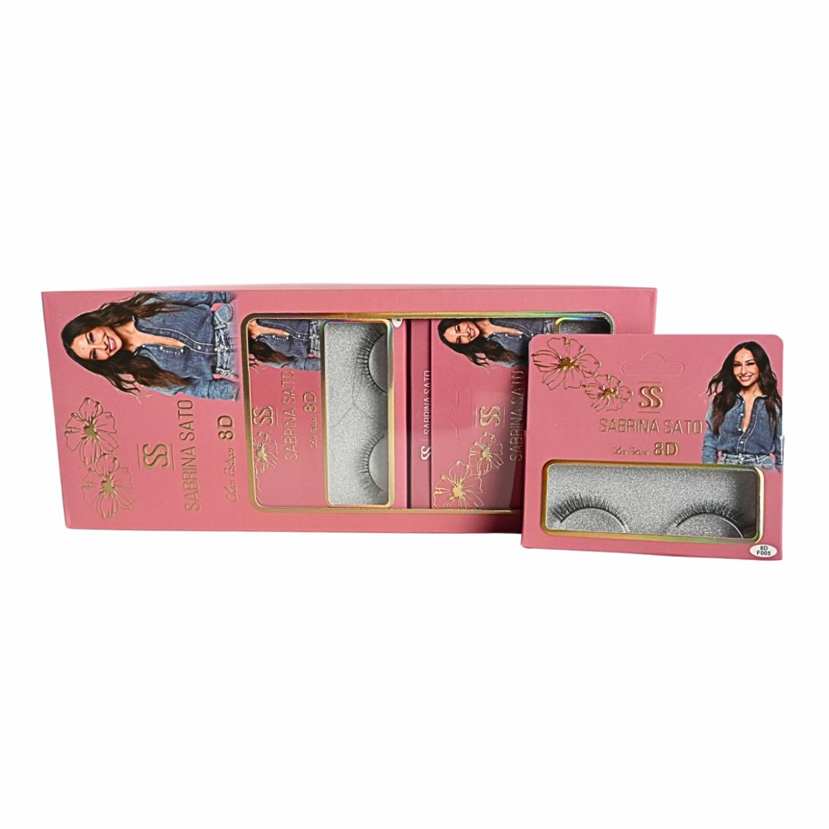 BOX: Cílios Postiços 8D Sabrina Sato – Caixa com 10 Pares Embalados Individualmente – SP3165A