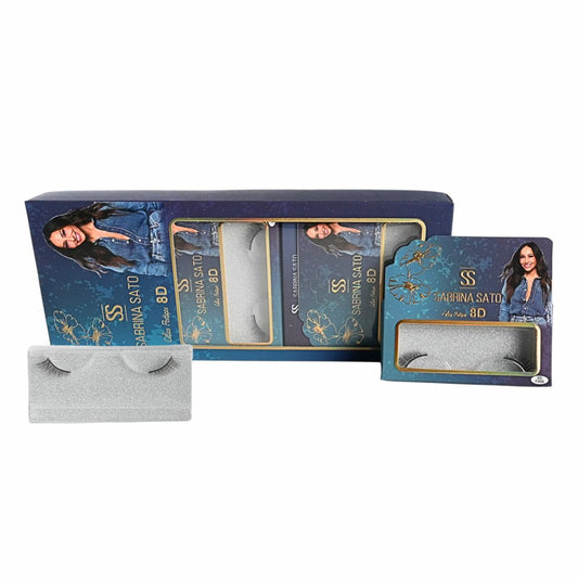 BOX: Cílios Postiços 8D Sabrina Sato - Caixa com 10 Pares Embalados Individualmente - SP3166A