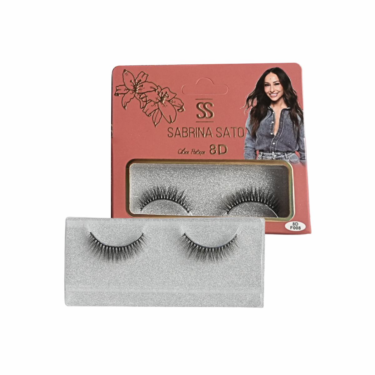 BOX: Cílios Postiços 8D Sabrina Sato – Caixa com 10 Pares Embalados Individualmente – SP3168A