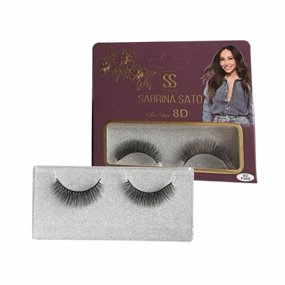 BOX: Cílios Postiços 8D Sabrina Sato – Caixa com 10 Pares Embalados Individualmente – SP3169A