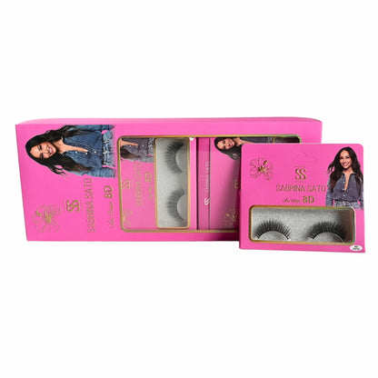 BOX: Cílios Postiços 8D Sabrina Sato – Caixa com 10 Pares Embalados Individualmente – SP3170A