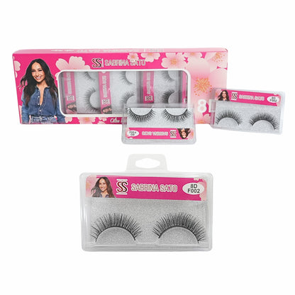 BOX: Cílios Postiços 8D Sabrina Sato – Caixa com 10 Pares Embalados Individualmente – SP3172