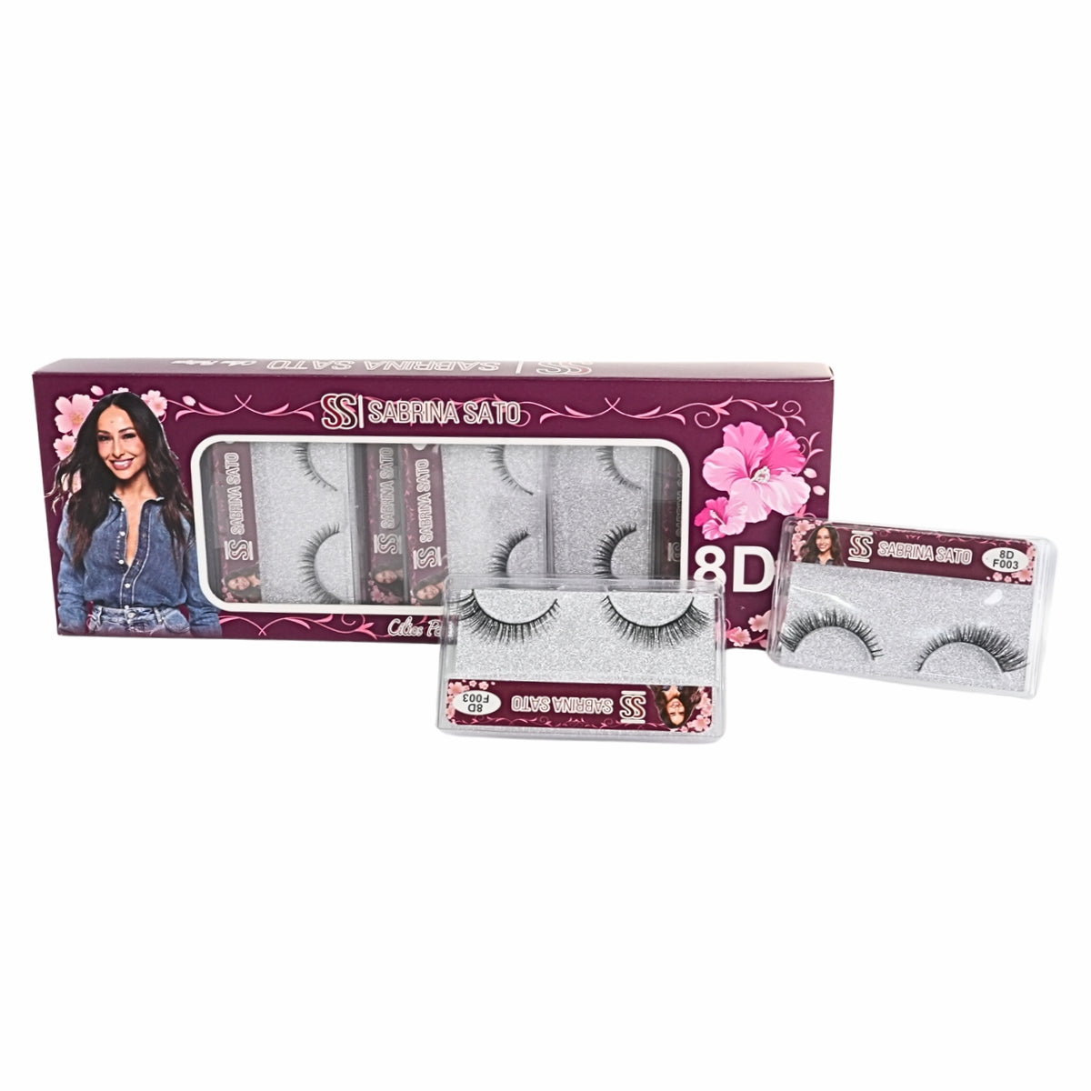 BOX: Cílios Postiços 8D Sabrina Sato – Caixa com 10 Pares Embalados Individualmente – SP3173