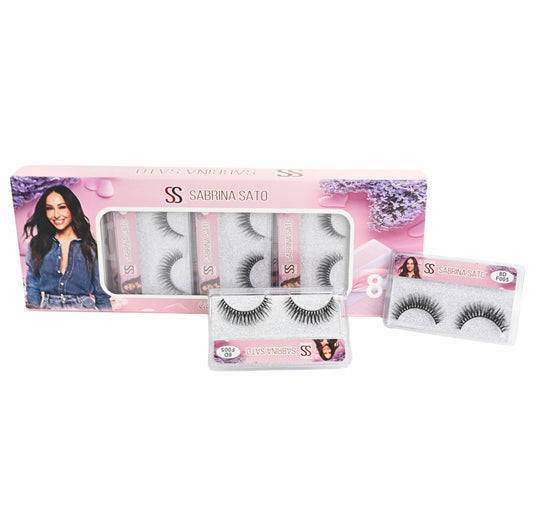 BOX: Cílios Postiços 8D Sabrina Sato – Caixa com 10 Pares Embalados Individualmente – SP3175