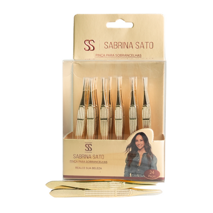 Pinça para Sobrancelhas em Metal Dourado – Sabrina Sato SP7001