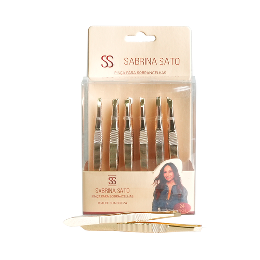 Pinça para Sobrancelhas em Metal Dourado – Sabrina Sato SP7002