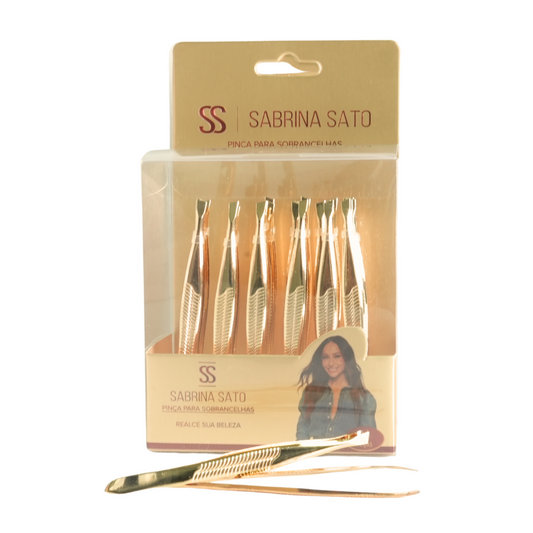 Pinça para Sobrancelhas em Metal Dourado – Sabrina Sato SP7004