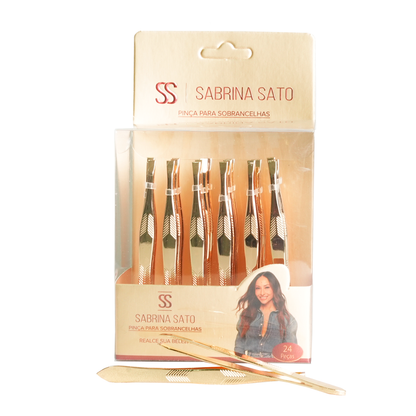 Pinça para Sobrancelhas Sabrina Sato – Modelo SP7009 – Box com 24 Peças