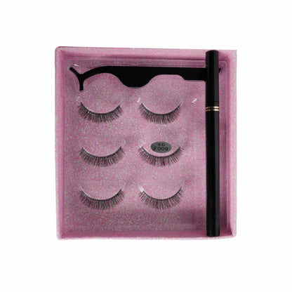 Kit Cílios Postiços Sabrina Sato Box Rosa Glitter (3 Pares + Espelho + Pinça + Caneta Delineadora) - SS1333