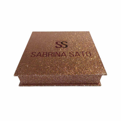 Kit Cílios Postiços Sabrina Sato Box Dourado Glitter (3 Pares + Espelho + Pinça + Caneta Delineadora) - SS1334