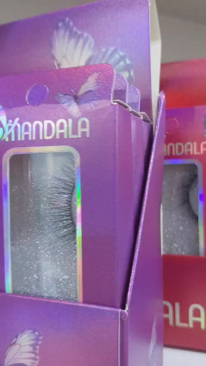 Cílios Postiços Mandala 6D – Box Expositor Holográfico Preto com 12 Caixinhas Individuais – MM2004